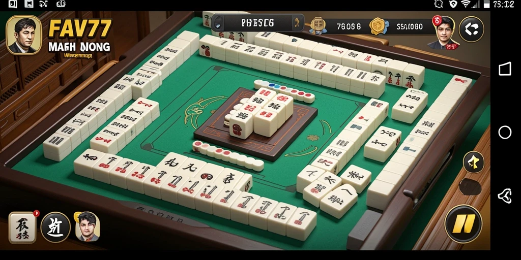 Tampilan gameplay Mahjong yang menarik di FAV77.