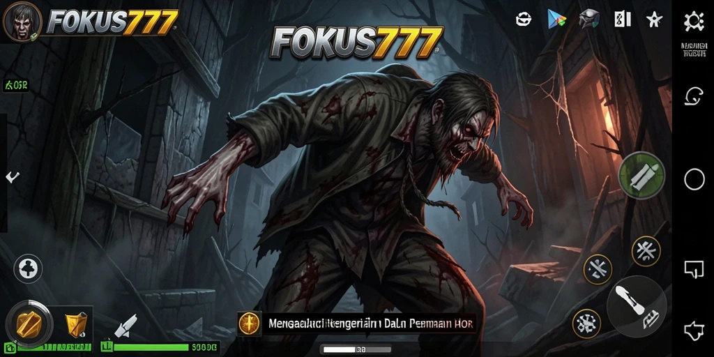 Tampilan menegangkan dari gameplay FOKUS777 yang penuh dengan kengerian.