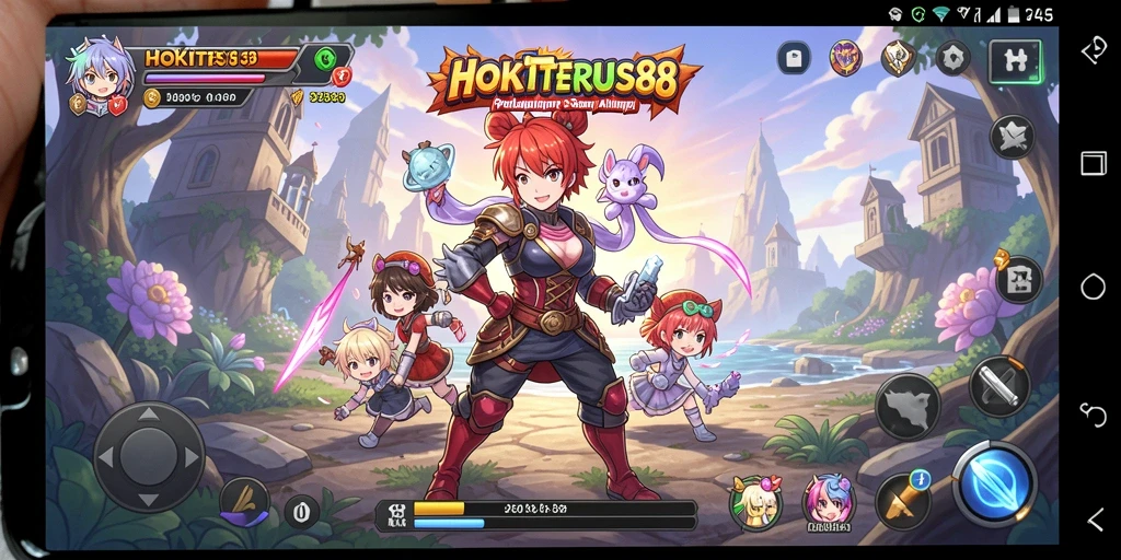 Gameplay seru dalam dunia anime dengan karakter menarik.