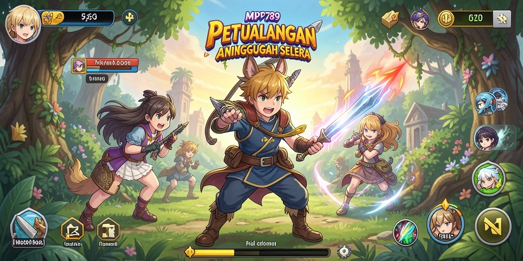 Tampilan gameplay seru dalam petualangan Anime MVP789.