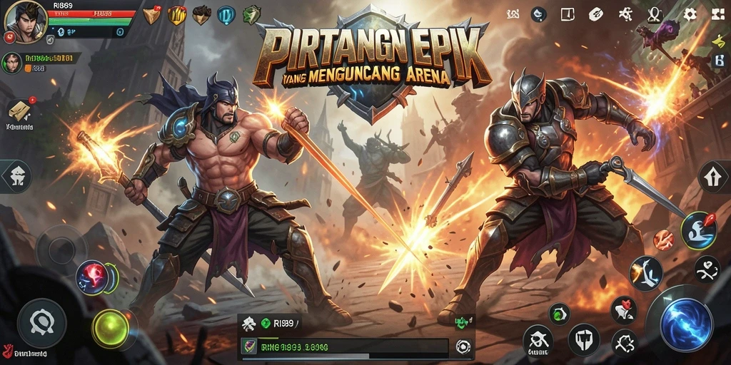 Tampilkan pertarungan epik dalam game RI889 dengan karakter unik.