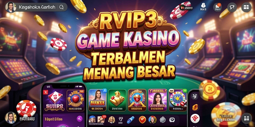 Tampilan gameplay RVIP3 yang menampilkan suasana kasino yang mengesankan.