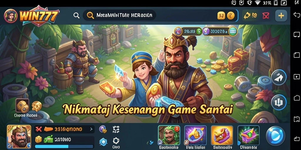 Tampilan utama gameplay WIN777 yang seru dan menyenangkan.